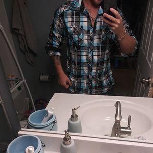 Buckle black long sleeve button up